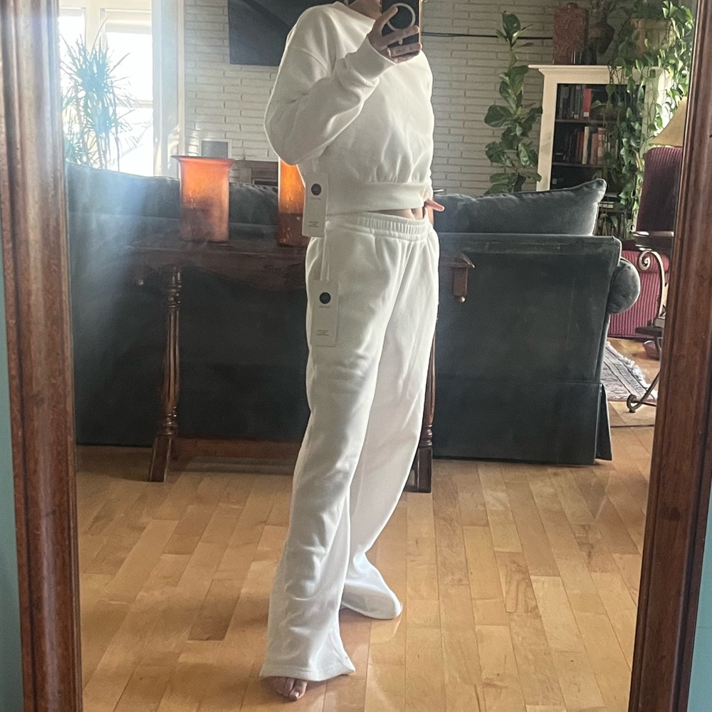 New Mix White Jogger Set